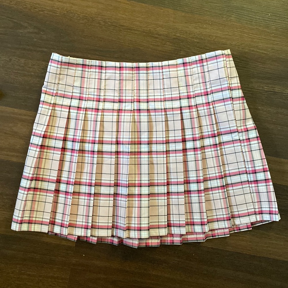 No Boundaries plaid skirt